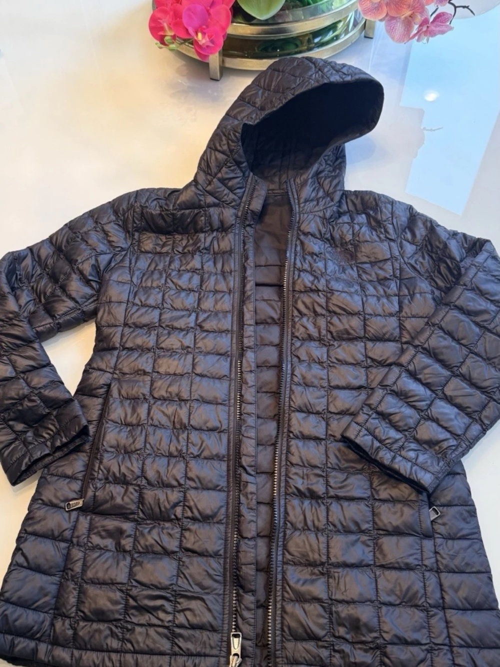 The North Face Black Quilted Hooded Women’s Jacket